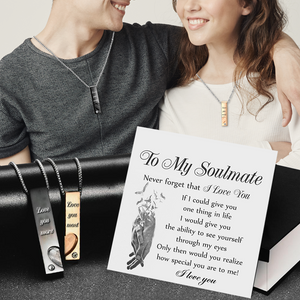 Couple Bar Pendant Necklaces - Family - To My Soulmate - How Special You Are To Me - Ukgnaz13001