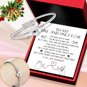 Heart Charm Bangle - Family - To My Wife - Love Made Us Forever Together - Ukgbbe15002
