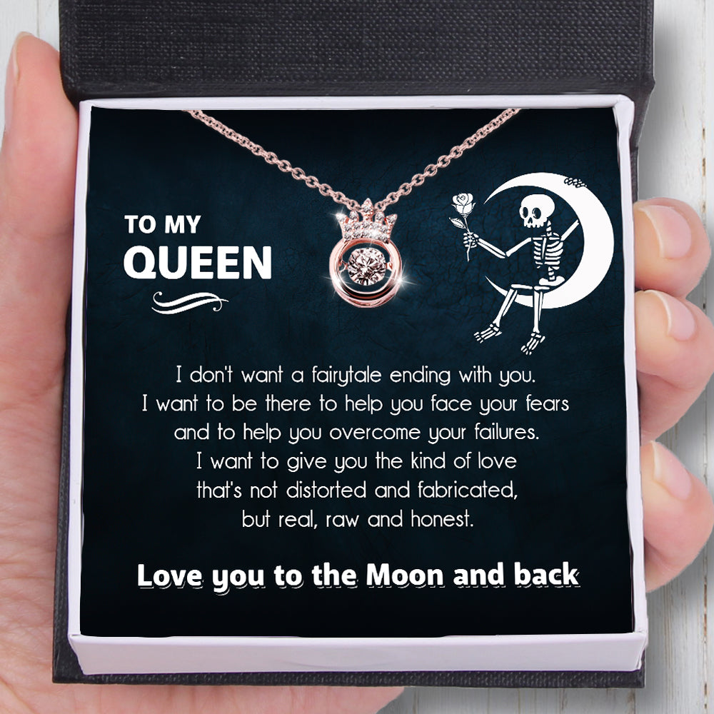Crown Necklace - Skull - To My Queen - Love You To The Moon And Back - Ukgnzq13009