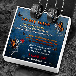 Couple Pendant Necklaces - Skull - To A New Mum - Being A New Mum Is Such A Transition - Ukgnw15007