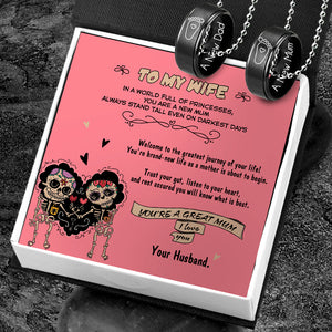 Couple Pendant Necklaces - Skull - To A New Mum - Welcome To The Greatest Journey Of Your Life - Ukgnw15008