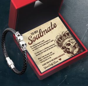 Skull Cuff Bracelet - Skull - To My Soulmate - When I Look Into Your Eyes - Ukgbbh26023