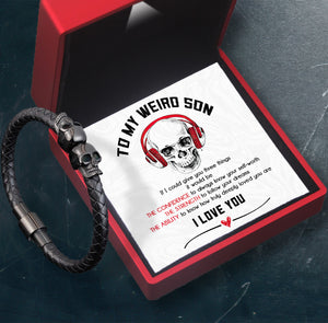 Skull Cuff Bracelet - Skull - To My Son - I Love You - Ukgbbh16005