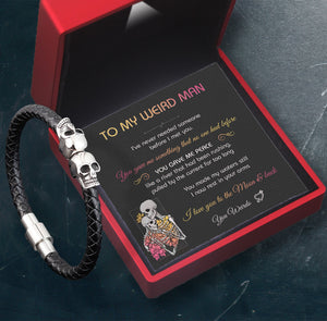 Skull Cuff Bracelet - Skull - To My Man - I Love You To The Moon & Back - Ukgbbh26015