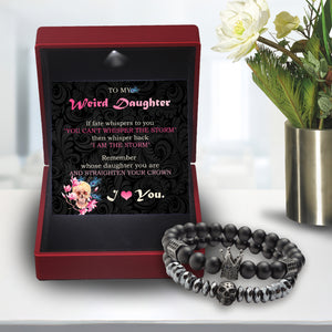 Couple Crown and Skull Bracelets - Skull - To My Daughter - I Love You - Ukgbu17001