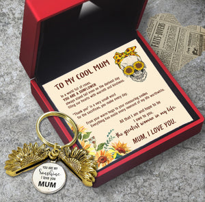 Sunflower Keychain - Skull - To My Mum - Mum, I Love You - Ukgkqb19005