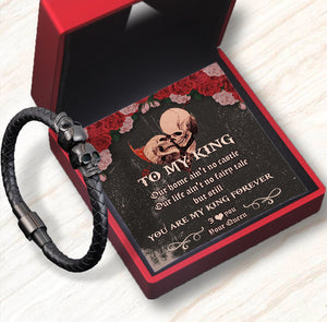 Personalised Skull Cuff Bracelet - Skull Cuff - To My Man - You Are My King Forever - Ukgbbh26008