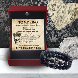 King & Queen Couple Bracelets - Skull - To My Man - Be Yours & Only Yours - Ukgbae26010