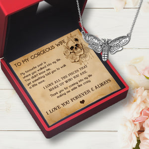 Hawkmoth Necklace - Skull - To My Wife - I Love You Forever & Always - Ukgnzs15001