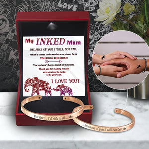 Mum & Son Bracelets - Tattoo - To My Mum - I Love You - Ukgbt19004