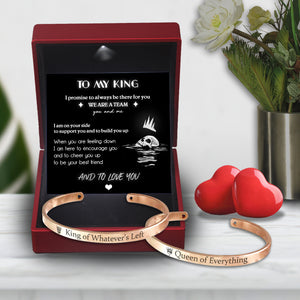 Couple Bracelets - Skull - To My King - I Promise To Always Be There For You - Ukgbt26019