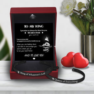 Couple Bracelets - Skull - To My King - I Promise To Always Be There For You - Ukgbt26019