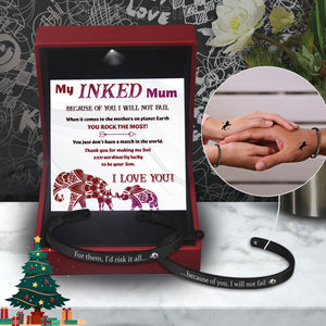 Mum & Son Bracelets - Tattoo - To My Mum - I Love You - Ukgbt19004