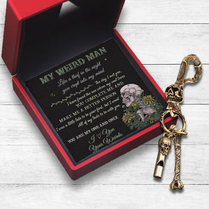 Skull Keychain Holder - Skull & Tattoo - My Weird Man - Make Me A Better Person - Ukgkci26006