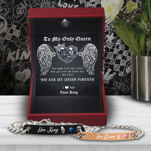 King & Queen Bracelet - Skull - To My Only Queen - You Are My Queen Forever - Ukgbza13001