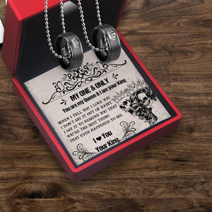 Couple Pendant Necklaces - Skull & Tattoo - To My Lady - You're The Best Thing - Ukgnw13007