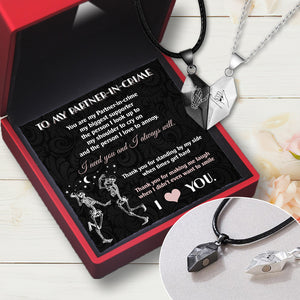 Magnetic Love Necklaces - Skull - To My Partner-In-Crime - Thank You For Standing By My Side - Ukgnni26003