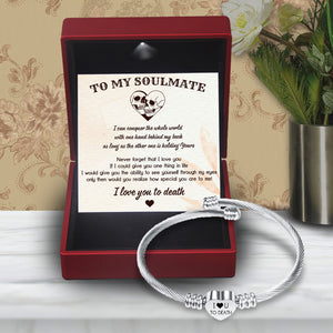 Heart Charm Bangle - Skull - To My Soulmate - How Special You Are To Me - Ukgbbe13003