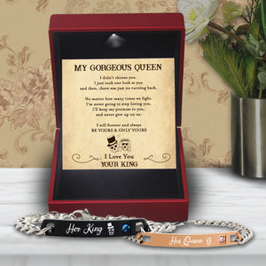 King & Queen Bracelet - Skull - To My Gorgeous Queen - I'm Never Going To Stop Loving You - Ukgbza13002