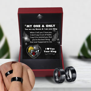 Couple Ring - Skull & Tattoo - To My Lover - You're The Best Thing - Ukgrlc13001