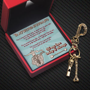 Skull Keychain Holder - Skull & Tattoo - To My Weird Husband - With You Eternally - Ukgkci14002