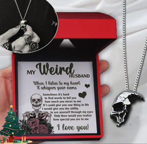 Skull Necklace - Skull - To My Weird Husband - How Special You Are To Me - Ukgnag14001