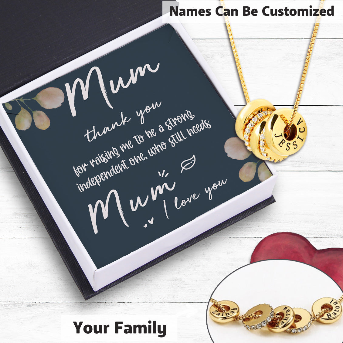 Buy Mom And Daughter Necklace Set For 2 Heart Stainless Steel Cheap  Personalised