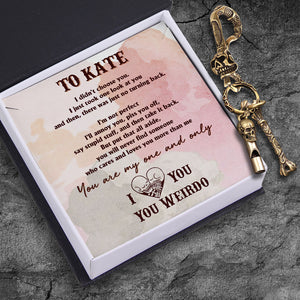 Personalised Skull Keychain Holder - Skull & Tattoo - My Weird Man - You Are My One And Only - Ukgkci26005