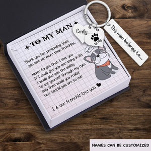 Personalised Paw Prints Keychain - French Bulldog - To My Man - How Special You Are To Me - Ukgkc26006