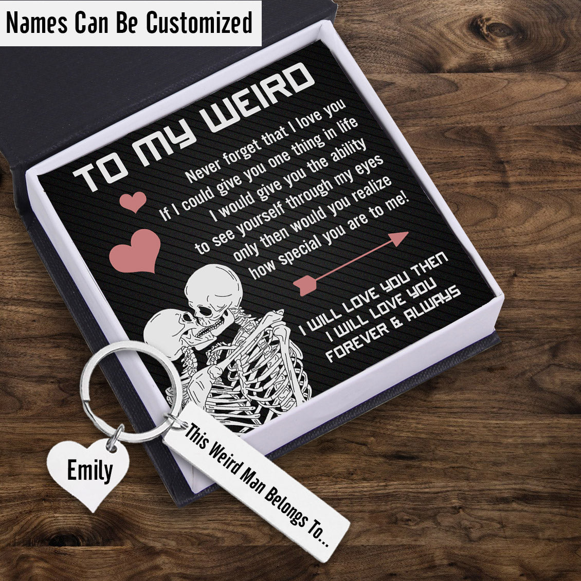 Personalised Engraved Keychain - Skull & Tattoo - To My Man - How Special You Are To Me - Ukgkc26011