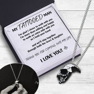 Skull Necklace - Tattoo - To My Tattooed Man - I Love You - Ukgnag26006