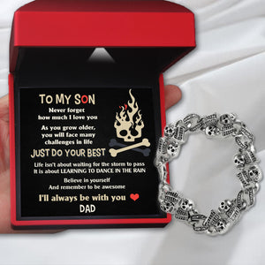 Skull Chain - Skull - To My Son - Believe In Yourself And Remember To Be Awesome - Ukgbzt16004