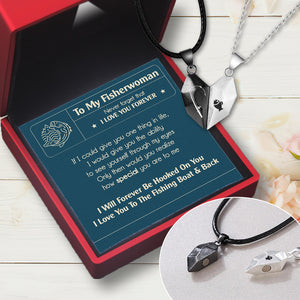 Magnetic Love Necklaces - Fishing - To The Fisherwoman - I Love You To The Fishing Boat & Back - Ukgnni13013