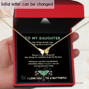 Personalized Butterfly Necklace - To My Daughter - I Love You To A Butterfly - Ukgncn17001
