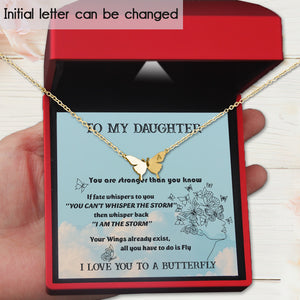 Personalized Butterfly Necklace - To My Daughter - You are stronger than you know - Ukgncn17002