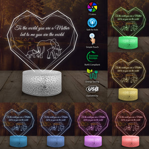 Heart Led Light - Family - To Mum - You Are The World - Ukglca19004