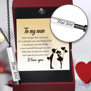 Hidden Message Necklace - Family - To My Man - Never Forget That I Love You - Ukgnnj26003