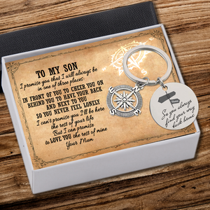 Compass Keychain - Family - To My Son - From Mum - I Love You - Ukgkw16011