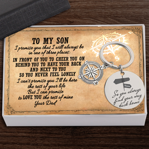 Compass Keychain - Family - To My Son - Love You The Rest Of My Life - Ukgkw16002