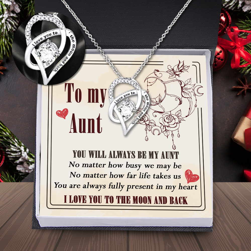 Heart Crystal Necklace - Family - To My Aunt - You Will Always Be My Aunt - Ukgnzk30004