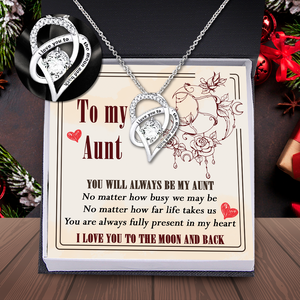 Heart Crystal Necklace - Family - To My Aunt - You Will Always Be My Aunt - Ukgnzk30004