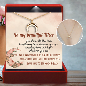 Charmy Moon Necklace - Family - To My Niece - You Shine Like The Stars - Ukgnns28005