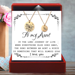 Round Necklace Set - Family - To My Aunt - The Bond Between An Aunt & A Niece - Ukgnnt30001