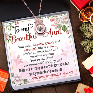 Crown Necklace - Family - To My Aunt - Thank You For Being In My Life - Ukgnzq30004
