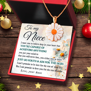Hidden Message Daisy Necklace - Family - To My Niece - I Can Promise To Love You For The Rest Of Mine - Ukgngi28013
