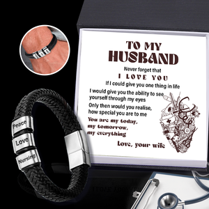 Leather Bracelet - Nurse - To My Husband - Never Forget That I Love You - Ukgbzl14015