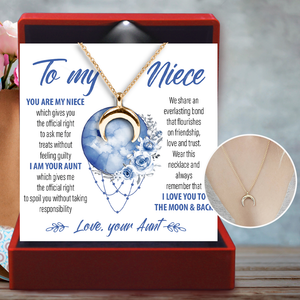Charmy Moon Necklace - Family - To My Niece - We Share An Everlasting Bond That Flourishes On Friendship, Love And Trust - Ukgnns28002