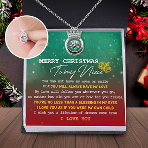 Crown Necklace - Family - To My Niece - I Wish You A Lifetime Of Dreams Come True - Ukgnzq28003