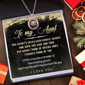 Crown Necklace - Family - To My Aunt - I Always Think Of You - Ukgnzq30005