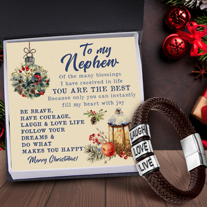 Leather Bracelet - Family - To My Nephew - You Are The Best - Ukgbzl27002